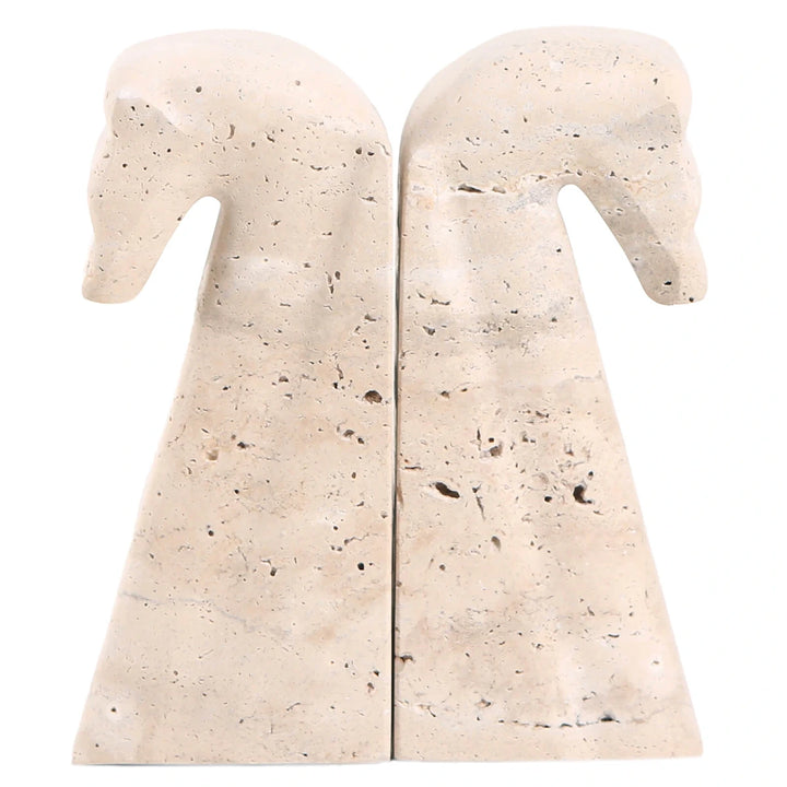 Horse Bookends - Marble
