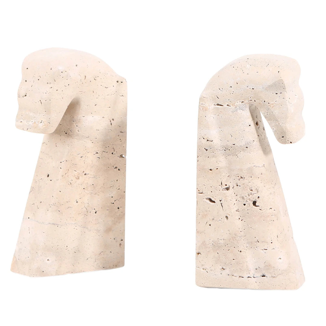 Horse Bookends - Marble