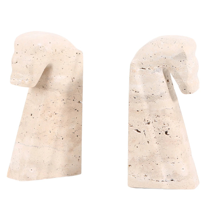 Horse Bookends - Marble