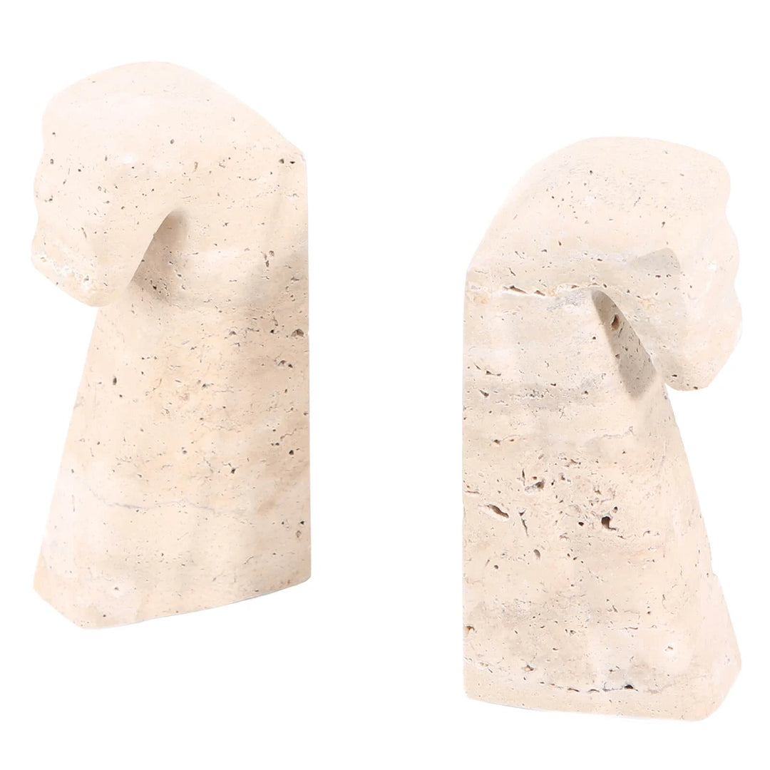 Horse Bookends - Marble