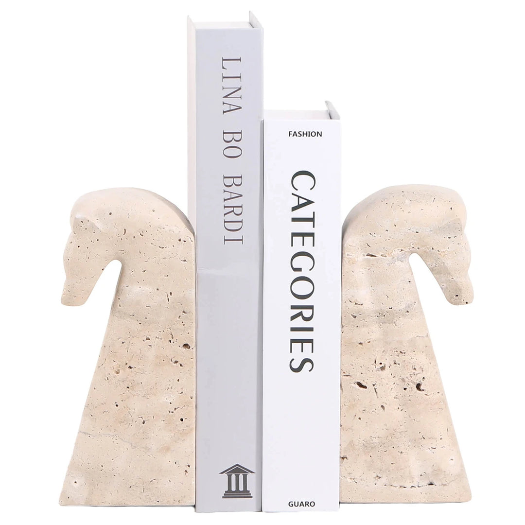 Horse Bookends - Marble