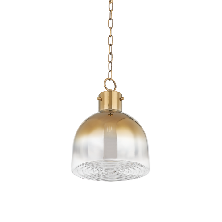 Beryl Glass Pendant Light - Brass Hudson Valley Lighting 1