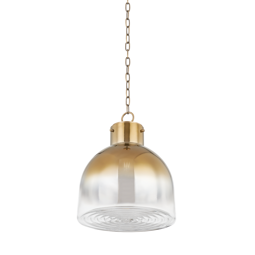 Beryl Glass Pendant Light - Brass Hudson Valley Lighting 3