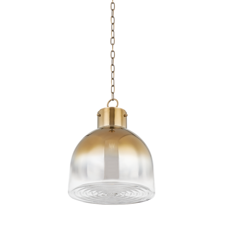 Beryl Glass Pendant Light - Brass Hudson Valley Lighting 3