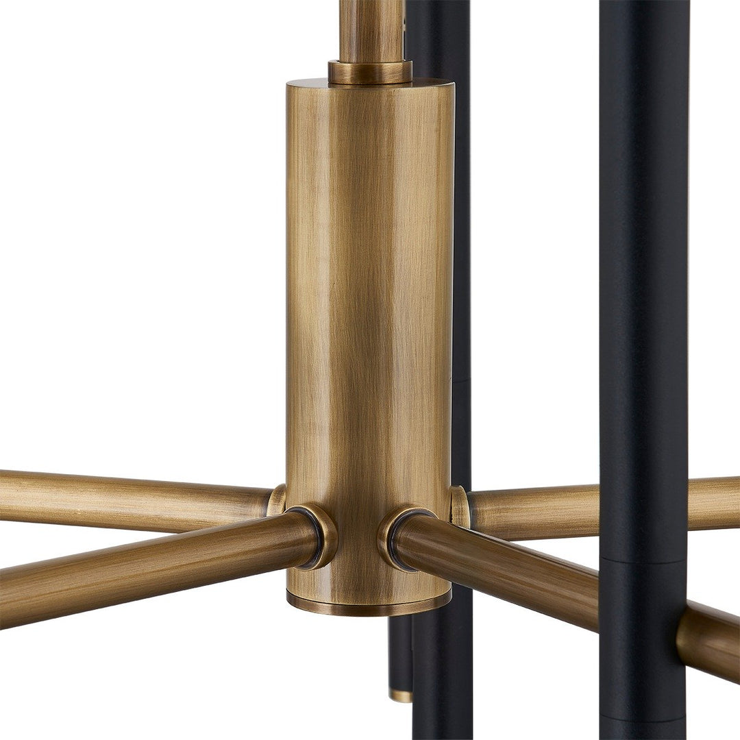 Belvedere 10 Light Chandelier - Patina Brass & Textured Black Hudson Valley Lighting 4