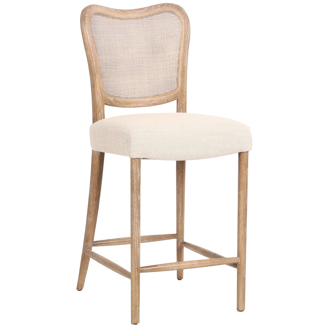 Chadlington Rattan & Natural Linen Counter Stool