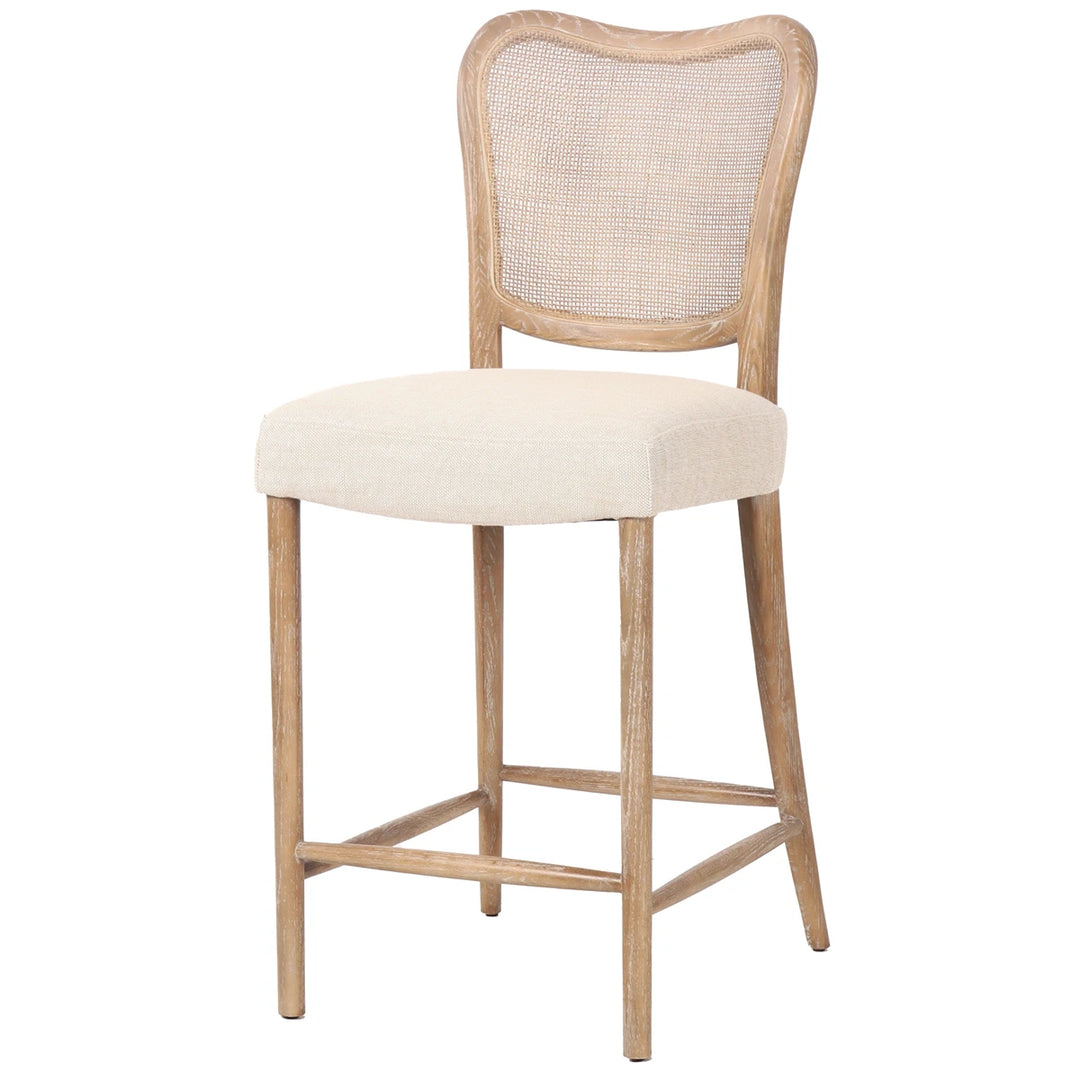 Chadlington Rattan & Natural Linen Counter Stool