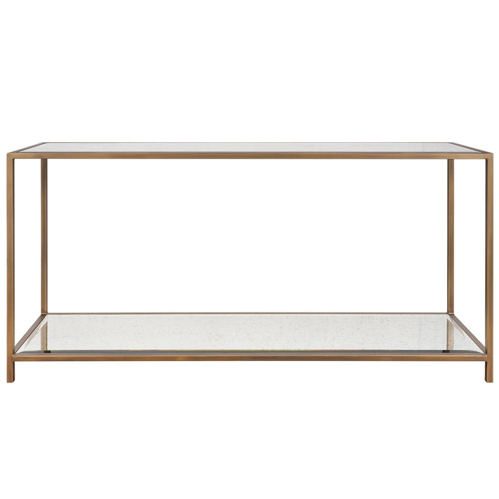 Upton Console Table - Antique Brass