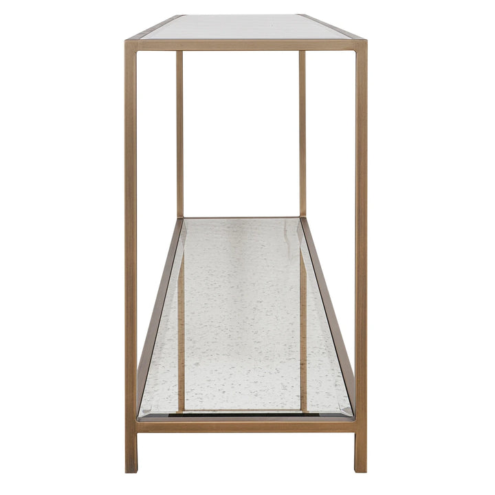 Upton Console Table - Antique Brass
