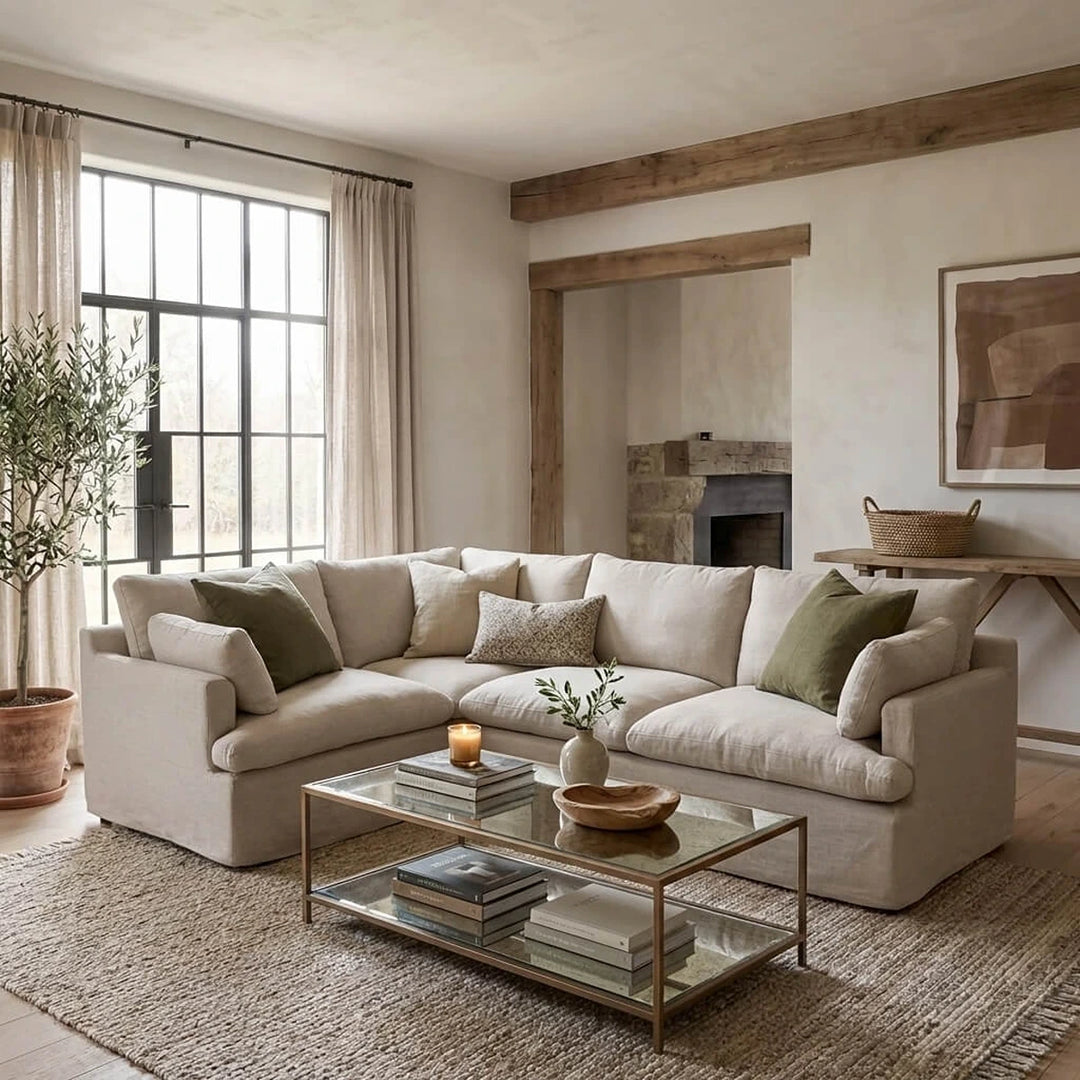 Upton Coffee Table - Antique Brass