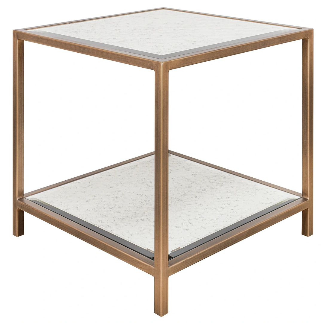 Upton Side Table - Antique Brass
