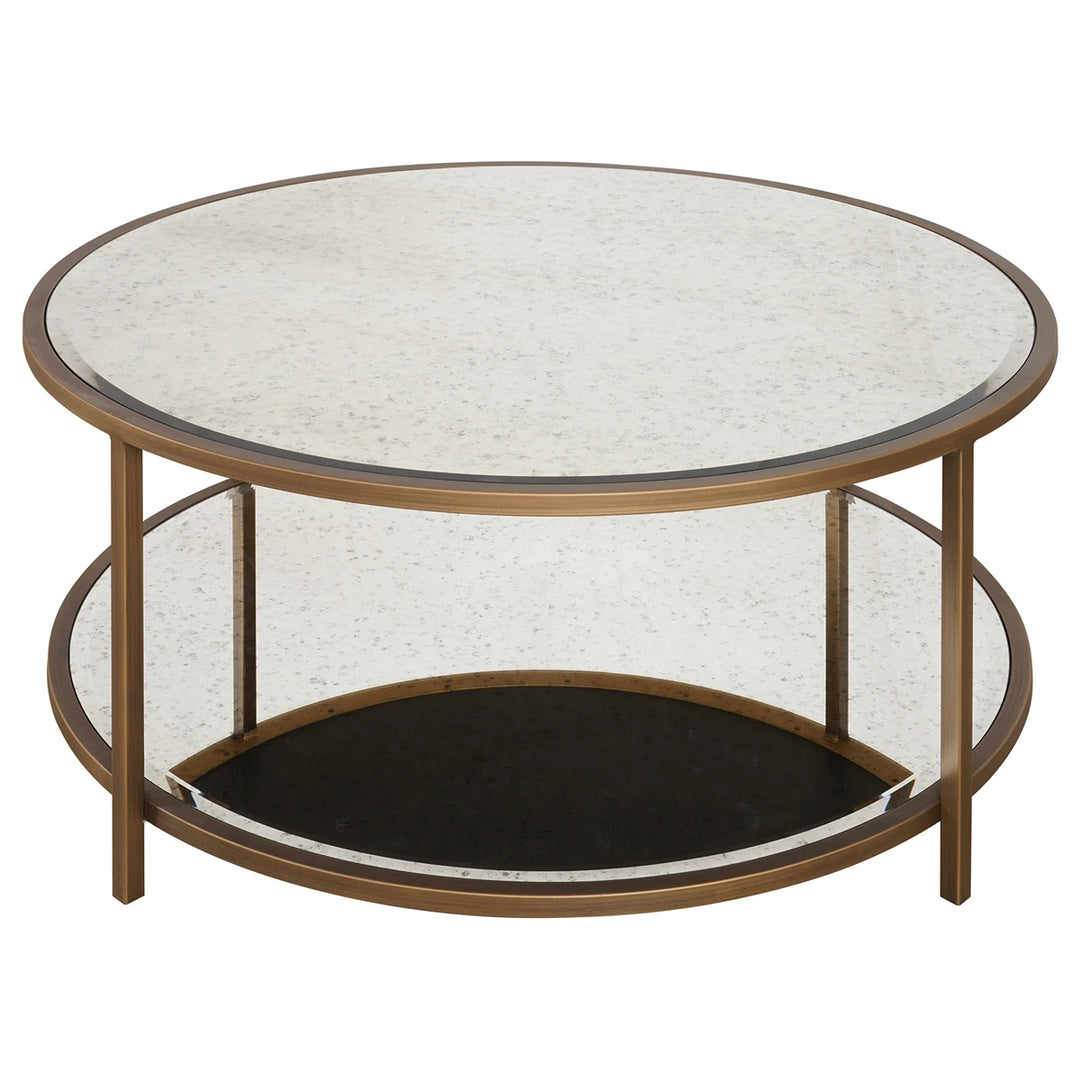 Upton Coffee Table - Antique Brass - Round