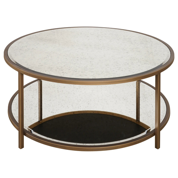 Upton Coffee Table - Antique Brass - Round