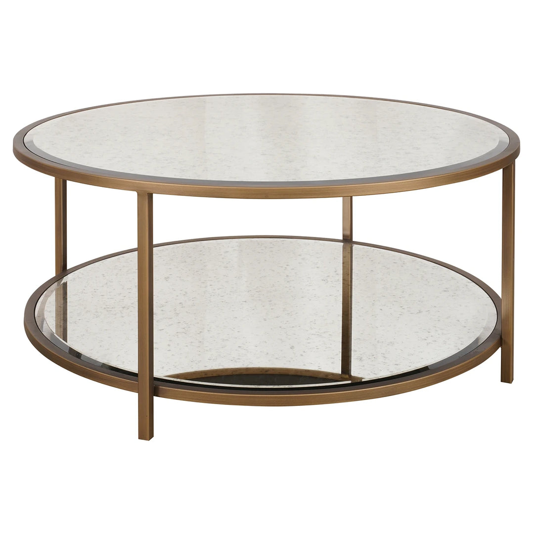 Upton Coffee Table - Antique Brass - Round