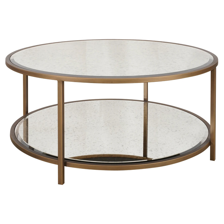 Upton Coffee Table - Antique Brass - Round