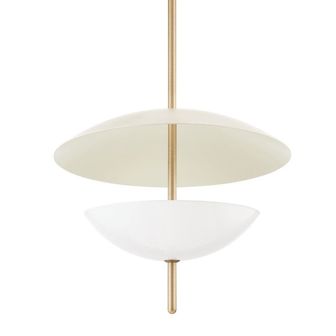 Dion 3 Light Pendant Light - Patina Brass & Soft Sand Hudson Valley Lighting 1