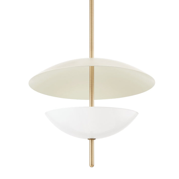 Dion 3 Light Pendant Light - Patina Brass & Soft Sand Hudson Valley Lighting 1