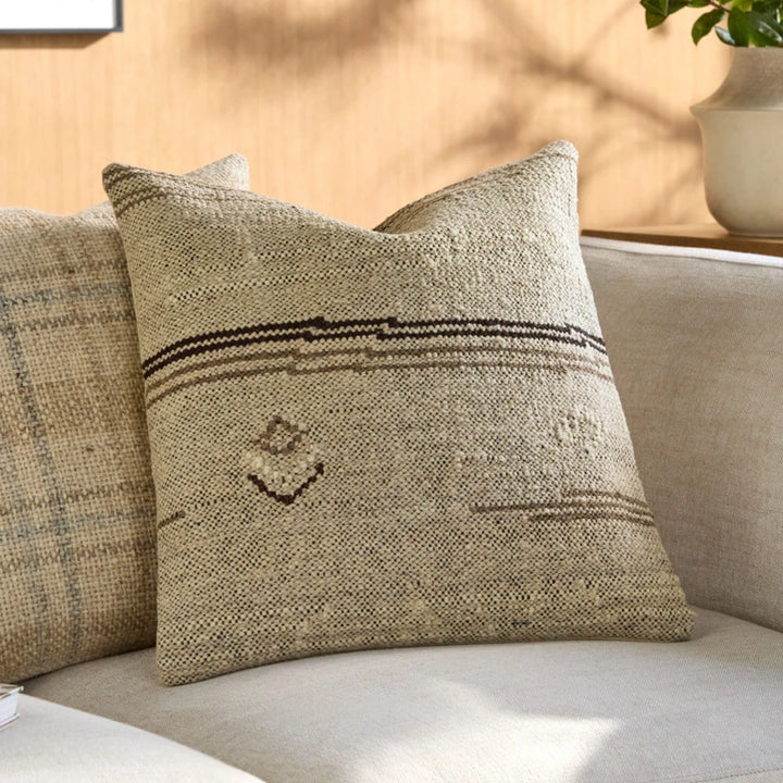 Solea Hand Woven Cushion 51x51cm - Light