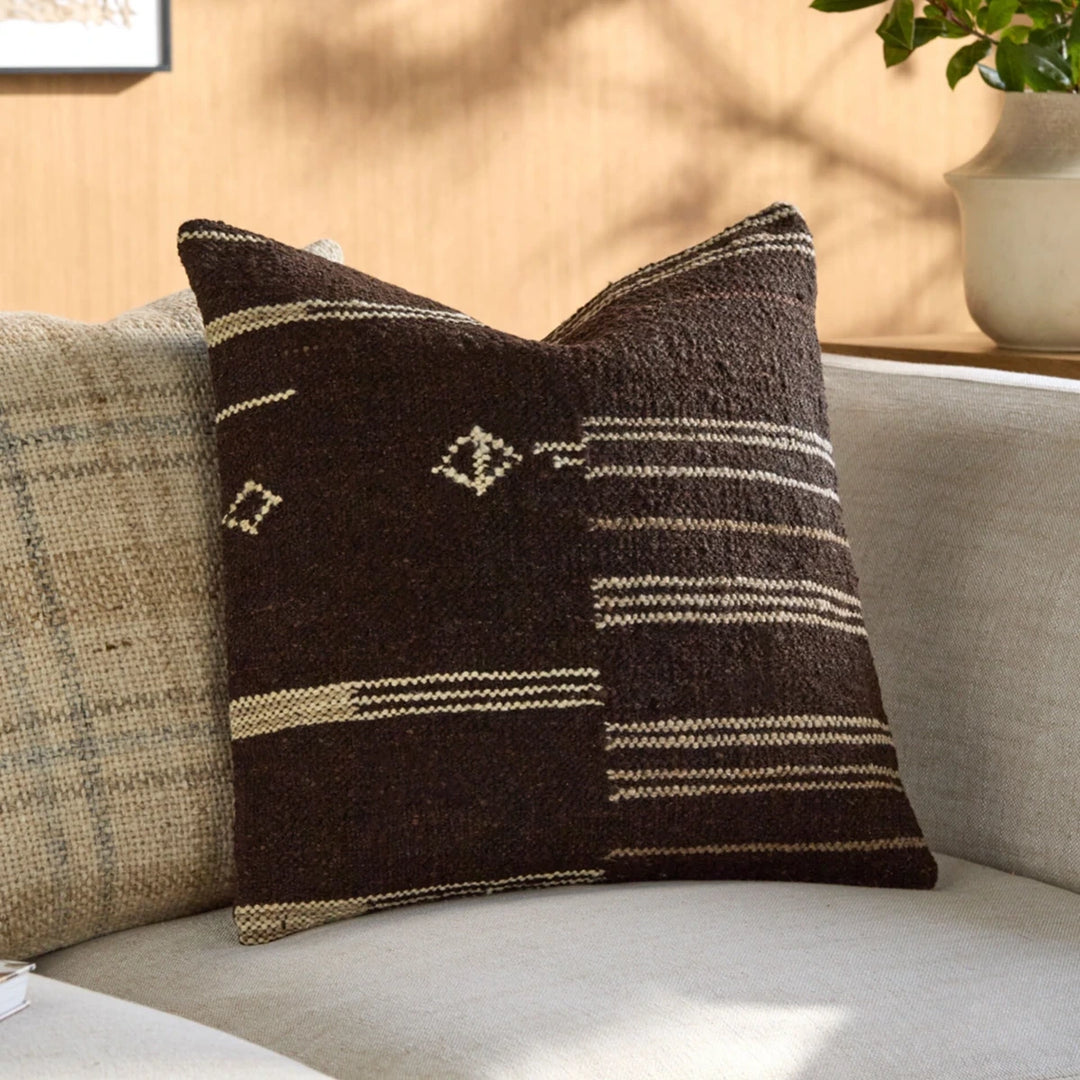 Solea Hand Woven Cushion 51x51cm - Dark