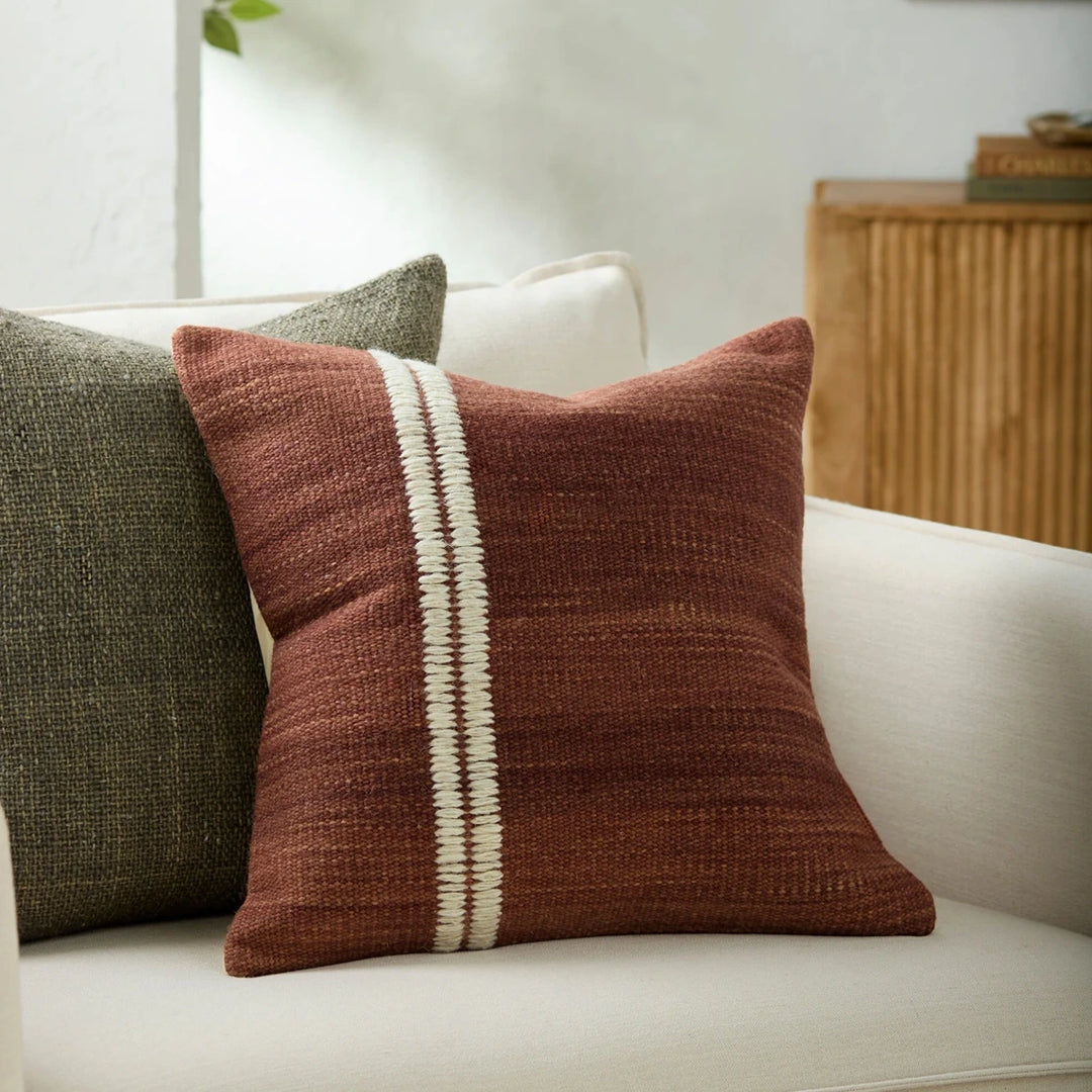 Jundah Woven Cushion 51x51cm - Warm Red