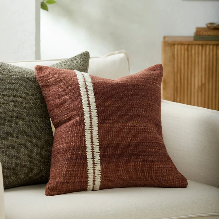 Jundah Woven Cushion 51x51cm - Warm Red