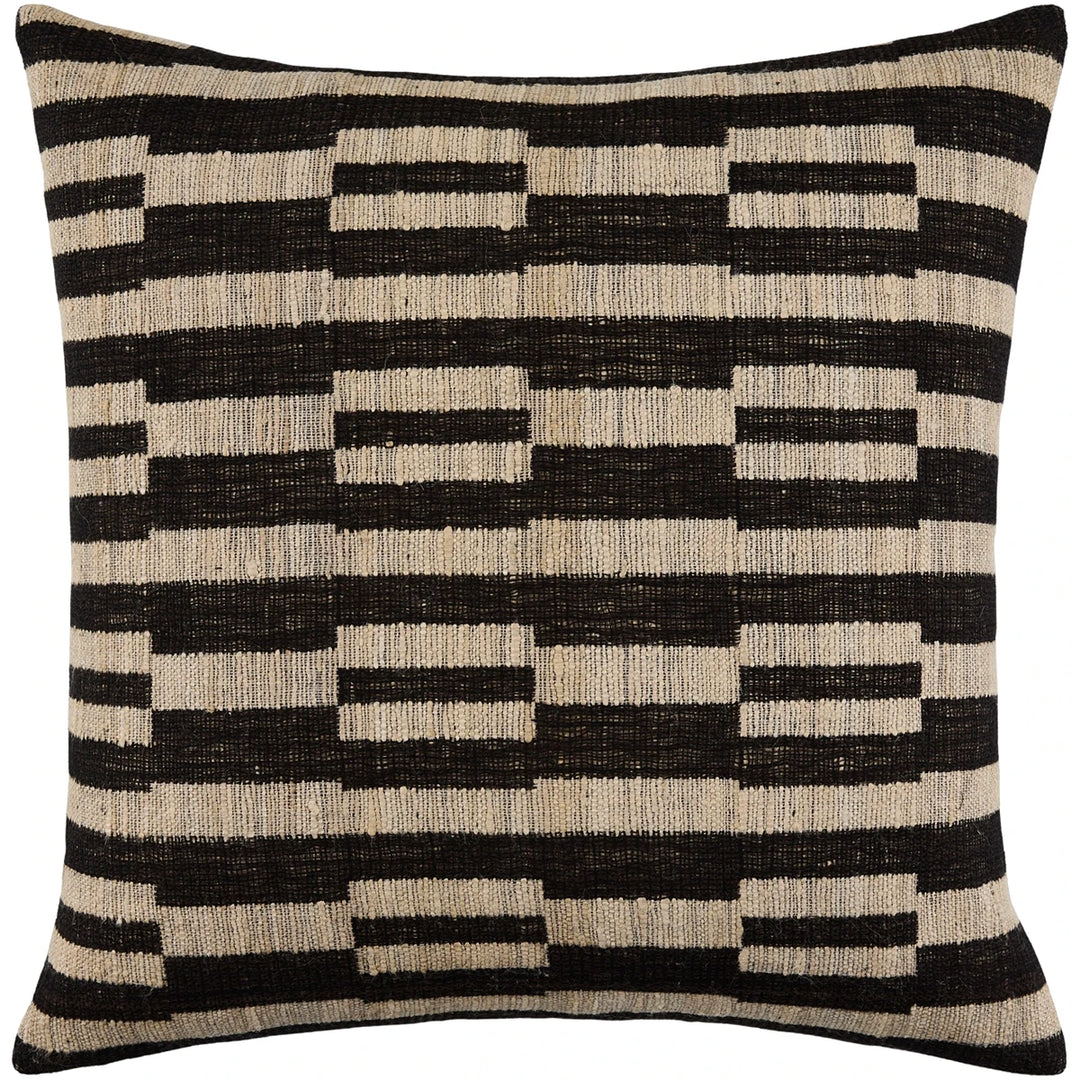 Marzano Hand Woven Cushion 51x51cm - Black