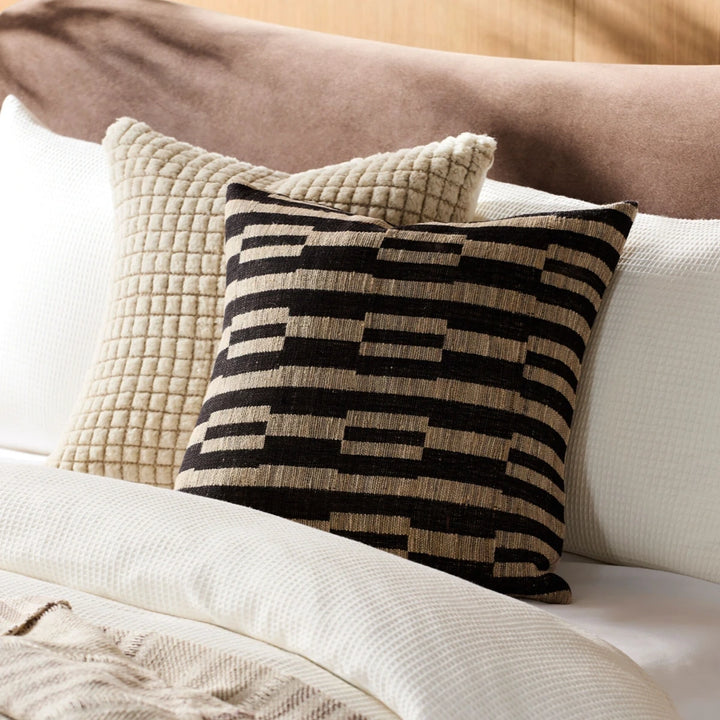 Marzano Hand Woven Cushion 51x51cm - Black