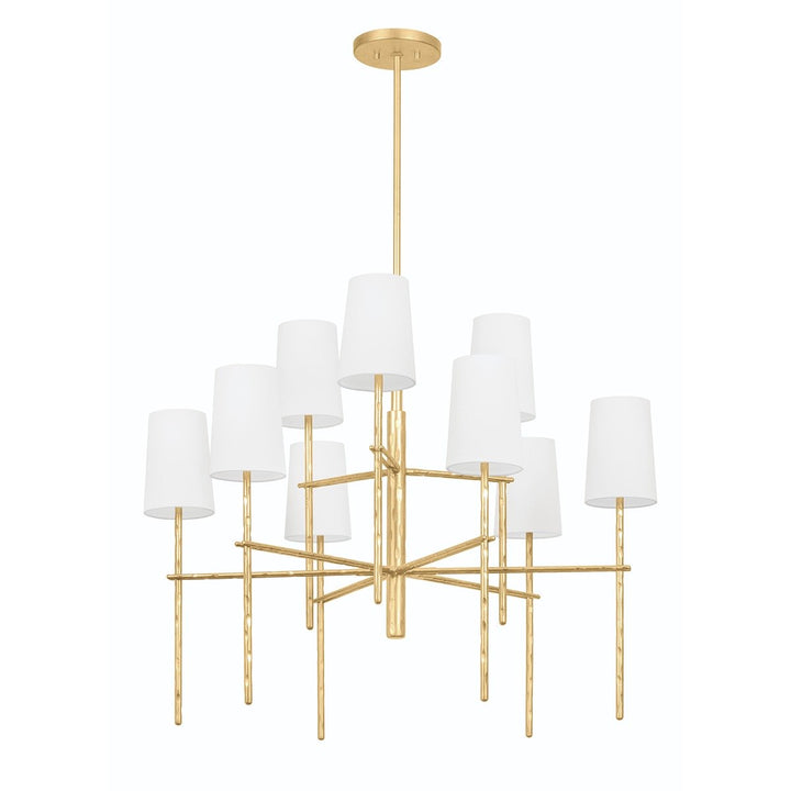 River 9 Light Chandelier - Vintage Gold Leaf Hudson Valley Lighting 2