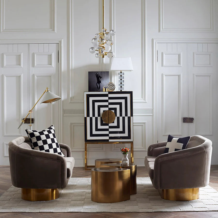 Op Art Bar Cabinet - Black & White Design Maven 2