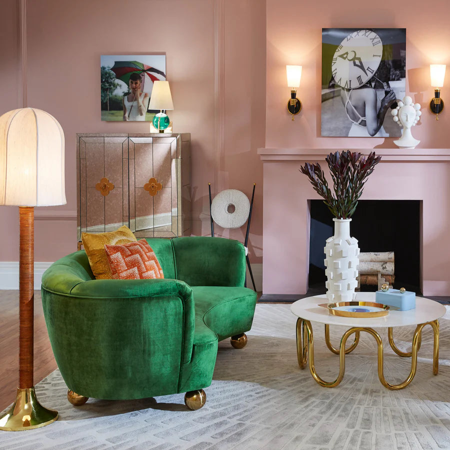 Riviera Dome Floor Lamp - Rattan & Brass Design Maven 6