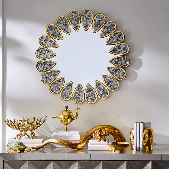 Petal Wall Mirror - Grey Design Maven 2