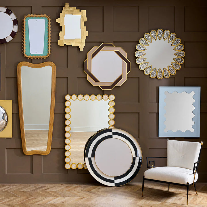 Canaan Mirror - Brown & White Marble Design Maven 3