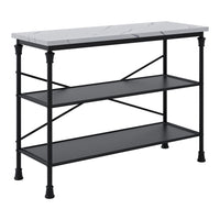 O&Co Vermont Marble Console Table in Black