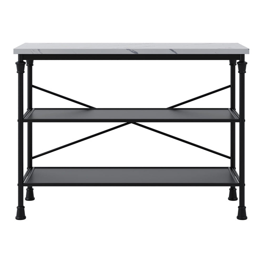 O&Co Vermont Marble Console Table in Black