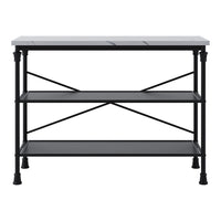 O&Co Vermont Marble Console Table in Black