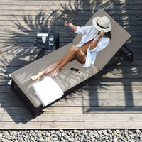 Maze Outdoor Allure Sunlounger in Oatmeal