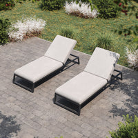 Maze Outdoor Allure Sunlounger in Oatmeal