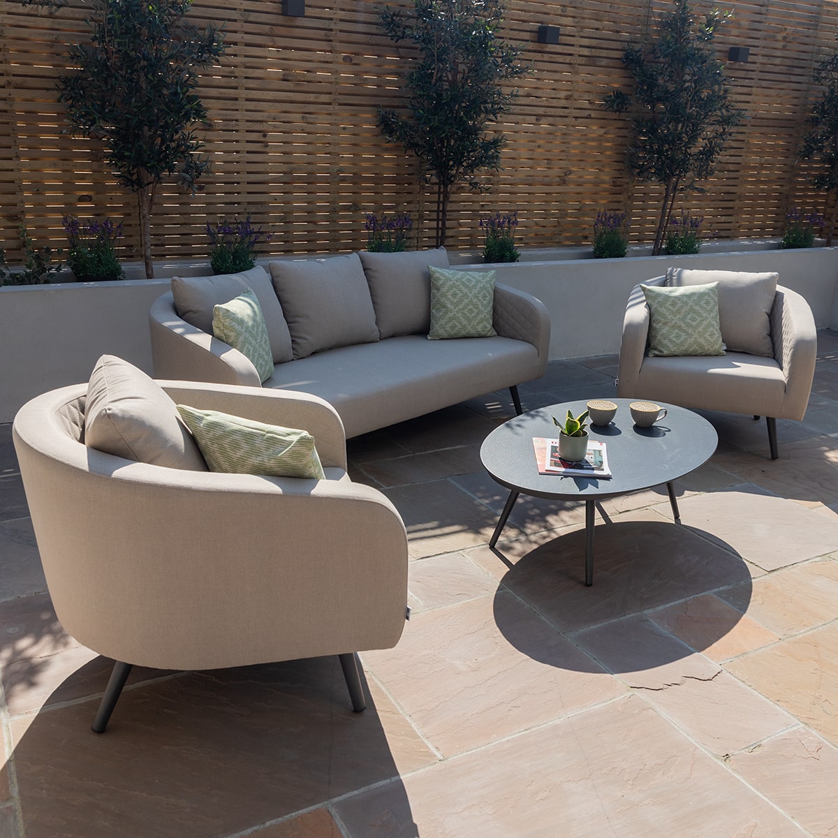 Maze Outdoor Ambition 3 Seater Sofa Set in Oatmeal