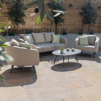 Maze Outdoor Ambition 3 Seater Sofa Set in Oatmeal