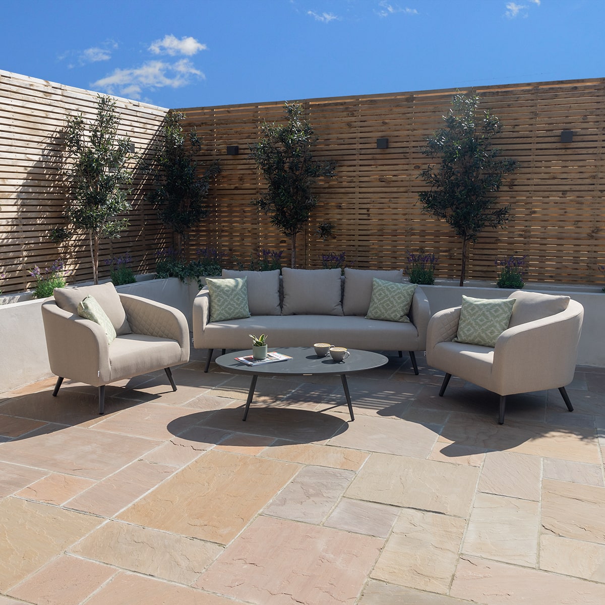 Maze Outdoor Ambition 3 Seater Sofa Set in Oatmeal