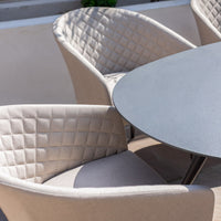 Maze Outdoor Ambition Oval Dining Set in Oatmeal