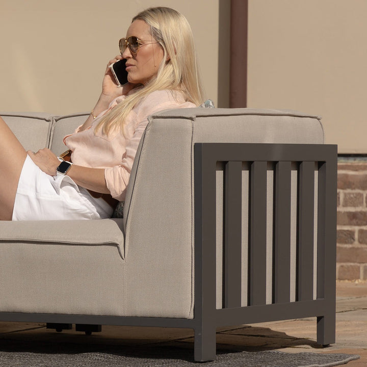 Ibiza Large Corner Sofa Set - Oatmeal Maze Rattan 3