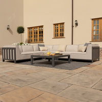 Maze Outdoor Ibiza Medium Corner Sofa Set in Oatmeal