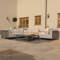 Maze Outdoor Ibiza Medium Corner Sofa Set in Oatmeal