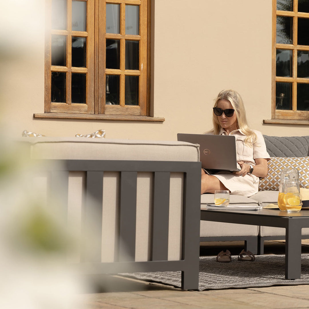 Ibiza Medium Corner Sofa Set - Oatmeal Maze Rattan 7