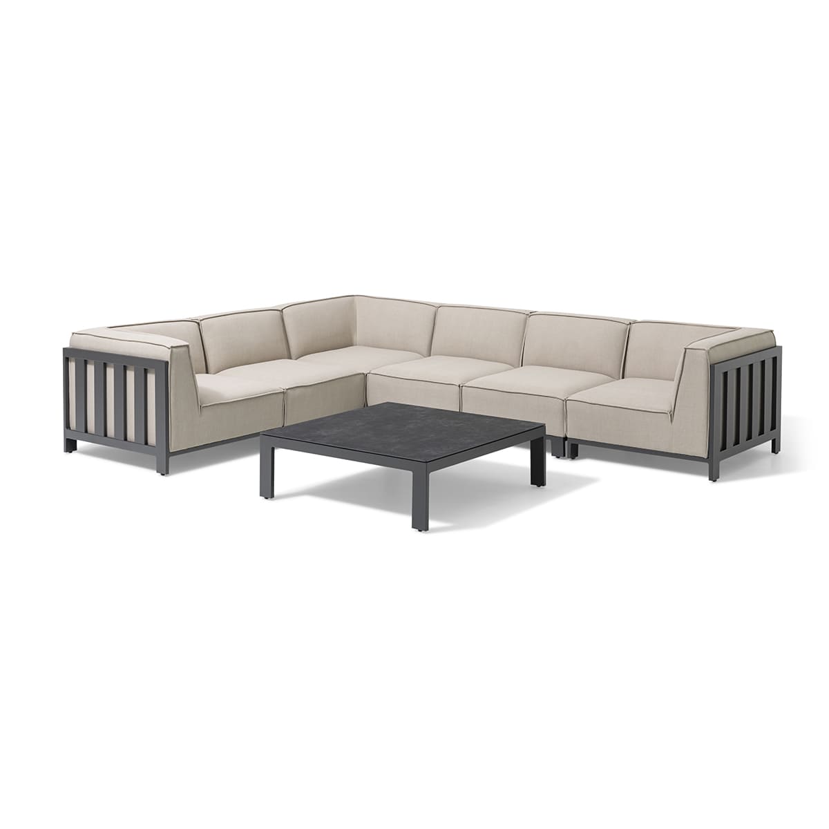 Maze Outdoor Ibiza Medium Corner Sofa Set in Oatmeal