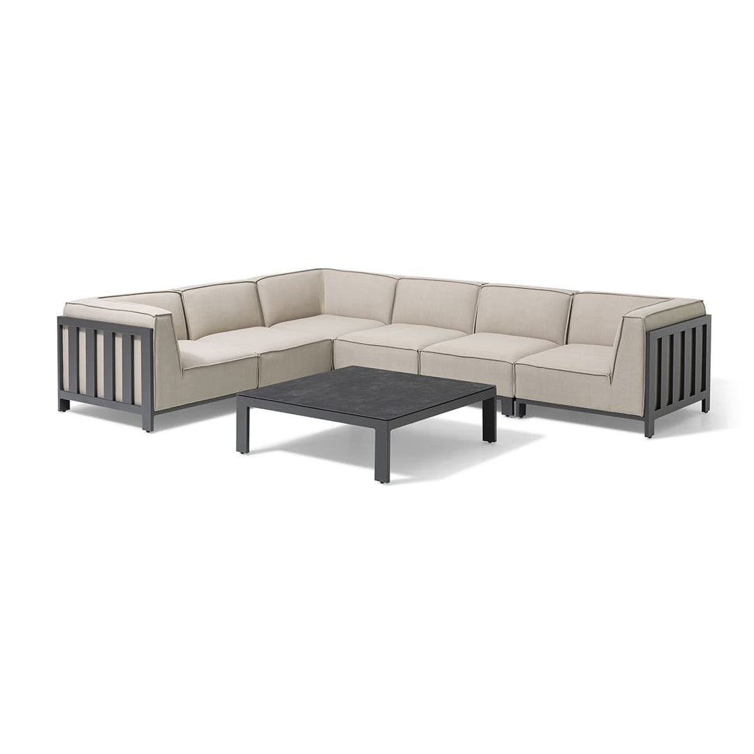 Ibiza Medium Corner Sofa Set - Oatmeal Maze Rattan 1