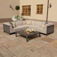 Maze Outdoor Ibiza Small Corner Sofa Set in Oatmeal