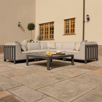 Maze Outdoor Ibiza Small Corner Sofa Set in Oatmeal