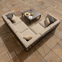 Maze Outdoor Ibiza Small Corner Sofa Set in Oatmeal